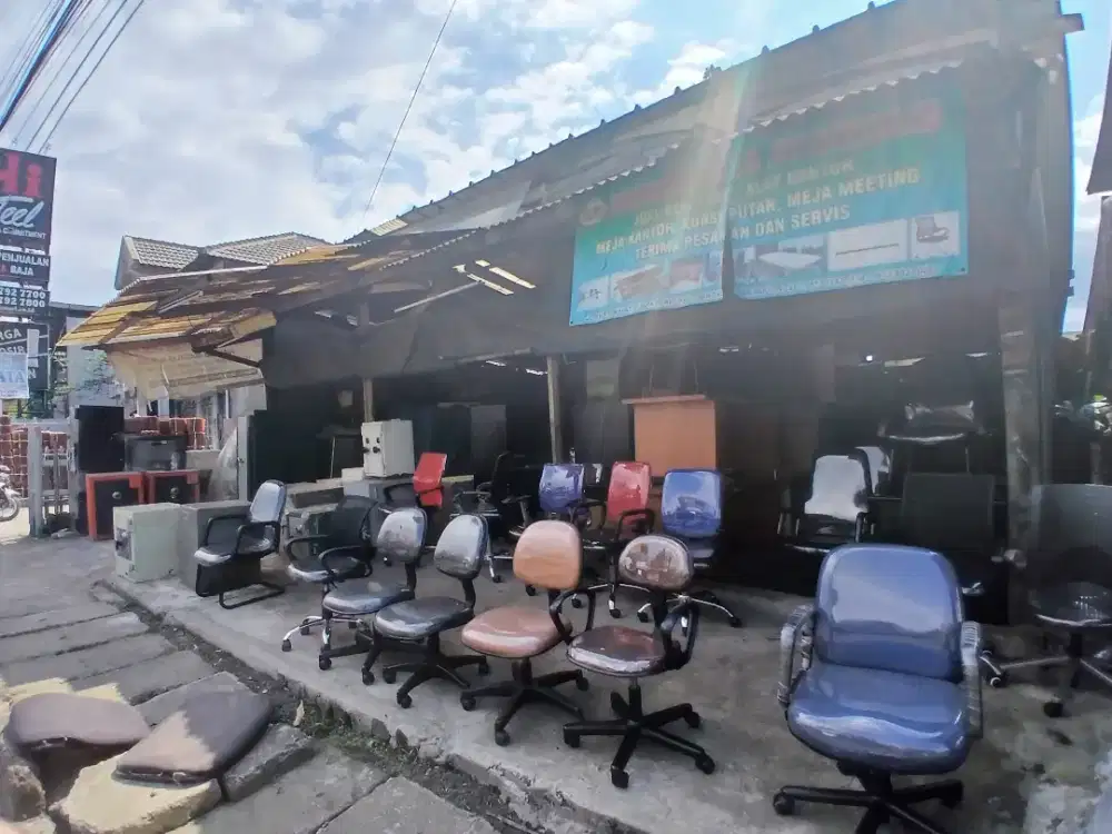 meja kaki besi minimalis dan nakas