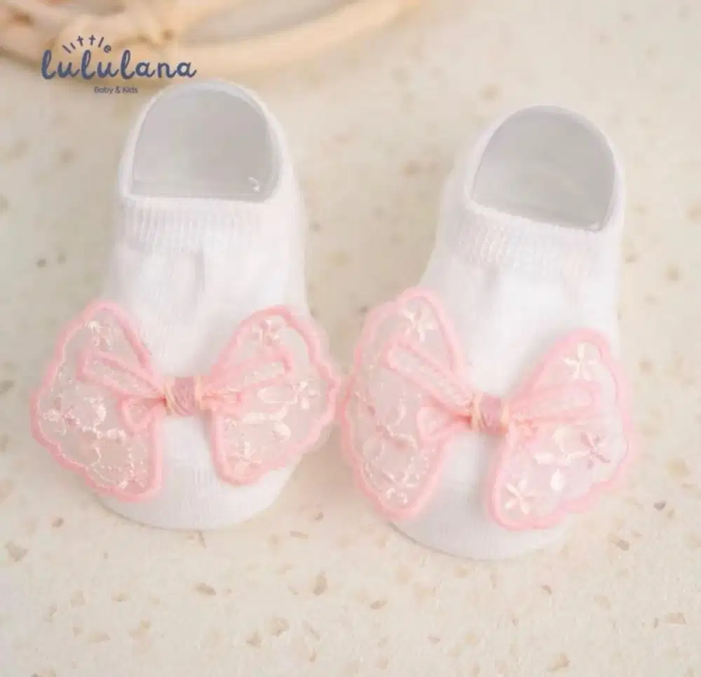 Newborn baby socks | kaos kaki bayi perempuan 0-6 lucu anti slip