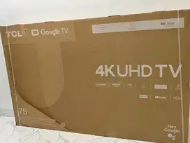 Smart TV TCL 75V6B LED 75inch Google TV 4K ex pameran 2hari