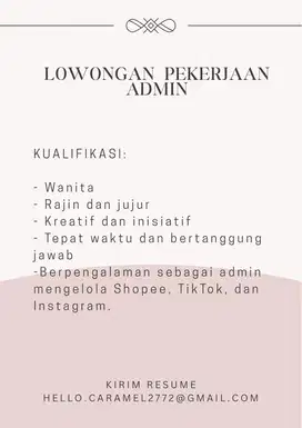 Admin live dan mengelola sosial media