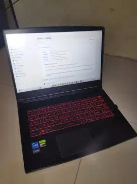 Dijual Laptop Gaming MSI, core i7, RAM 16 GB, Geforce RTX3050