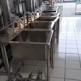 Wastafel single sink stainless