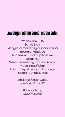 Admin social media editing