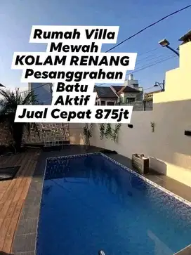 Dijual Rumah Villa Mewah Kolam Renang Batu Malang