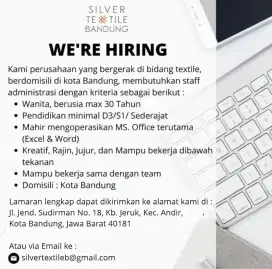 Dicari Staff Admin