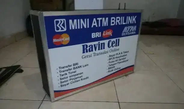 Neon box Bank BPR ATM sign papan nama menu huruf timbul letter solo