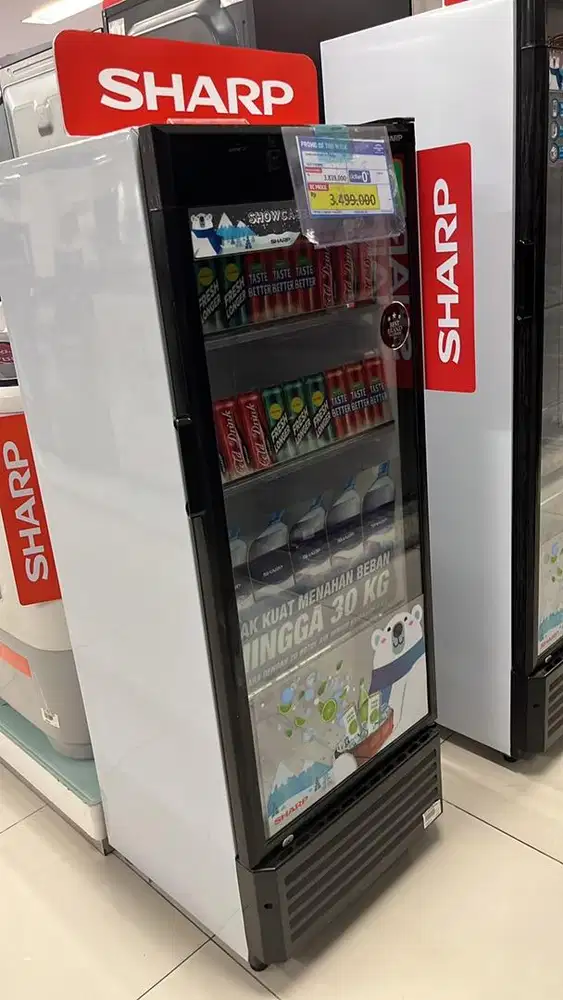 Showcase sharp 200 liter mulai dari harga 3 jutaan