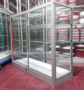 DiJual Etalase Perlengkapan Usaha Panjang 1,2Mx1M Kondisi Baru