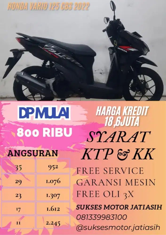 CASH KREDIT HONDA ALL NEW VARIO 125 CBS 2022