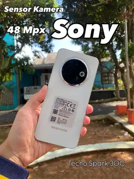 Tecno Spark 30C Putih 8/256GB Kamera Sony Dual Sim 4G Infinix Hot 60i