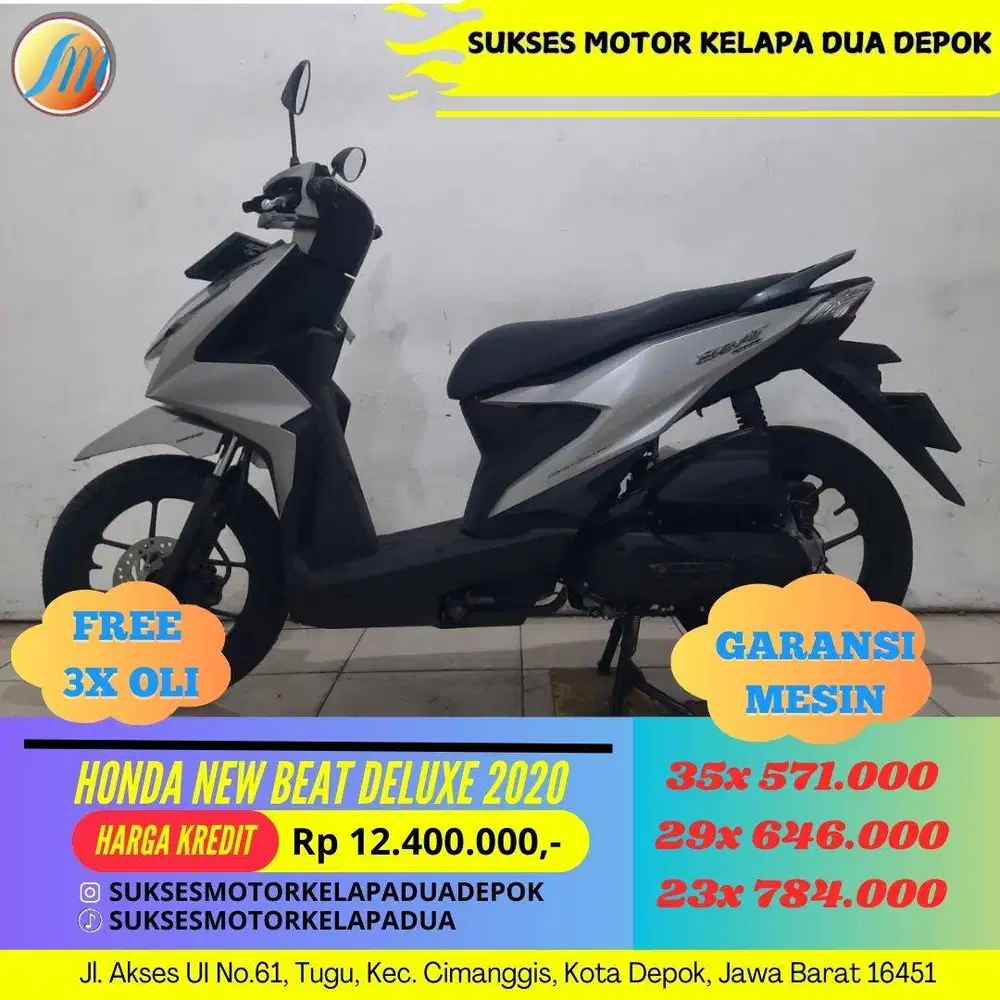 HONDA NEW BEAT DELUXE 2020 CASH/KREDIT DP MURAH SYARAT MUDAH