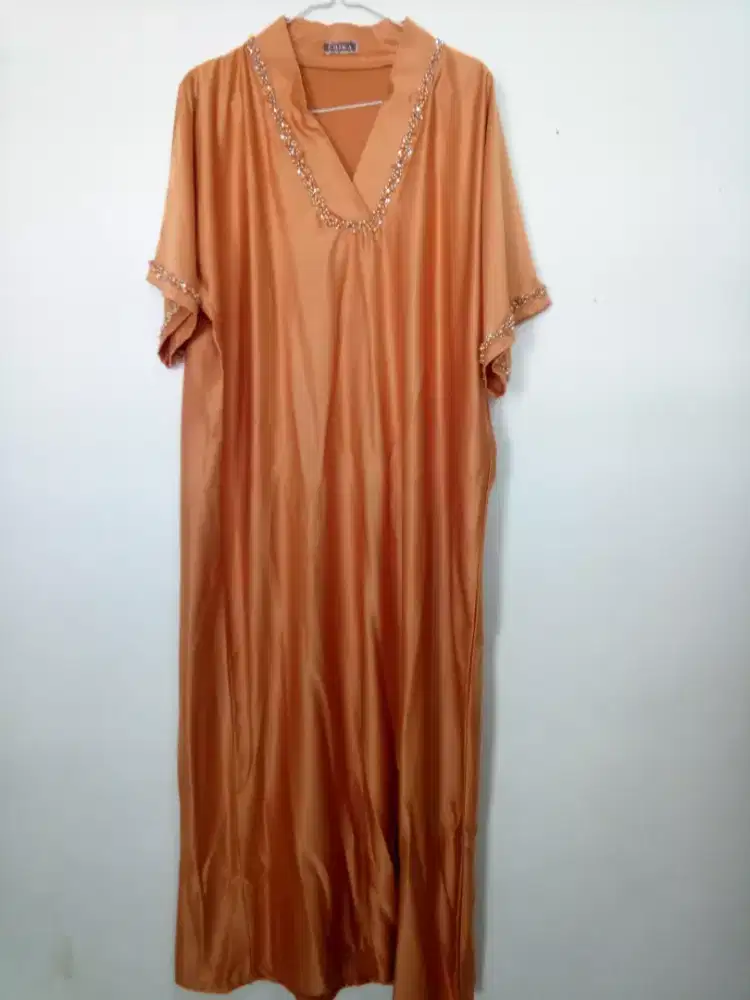 Gamis kaftan lengan pendek