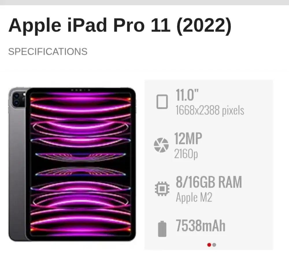 Ipad Pro M2 (2022) 256, Mulus Like New. + Aple Pen gen 2.