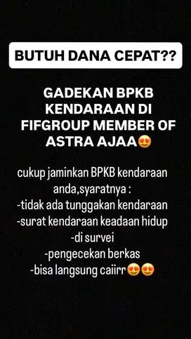 CUKUP JAMINAN BPKB LANGSUNG CAIR