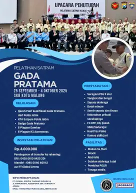 Dibuka PENDAFTARAN GP (GADA PRATAMA), dan GU (GADA UTAMA)