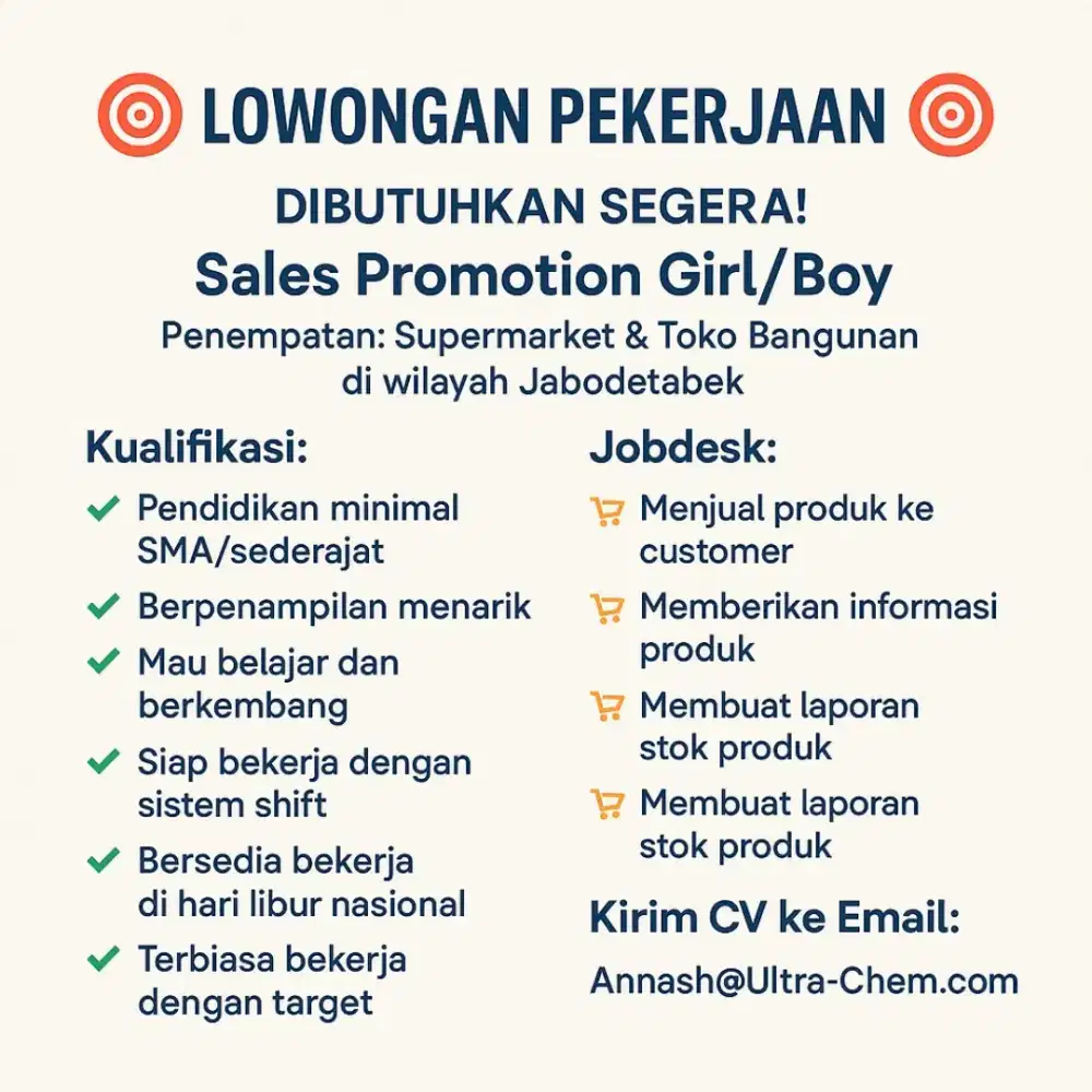 Lowongan SPG dan SPB