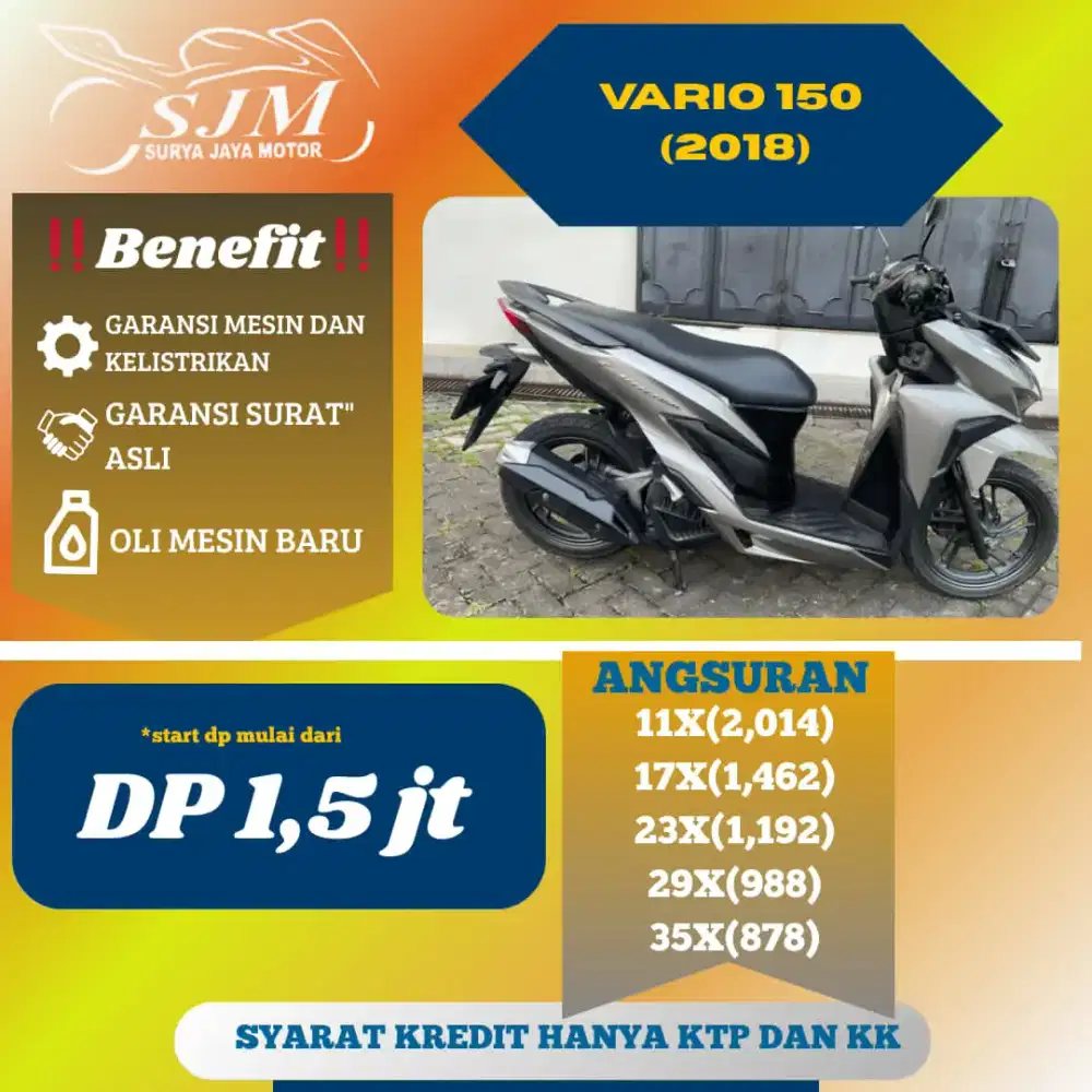 Vario 150 2018 Pajak Panjang