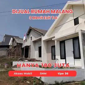 Investasi rumah murah di Malang. Tipe 36, harga Rp 180 Juta