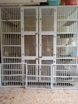 Kandang Kucing 3 Tingkat 6 pintu