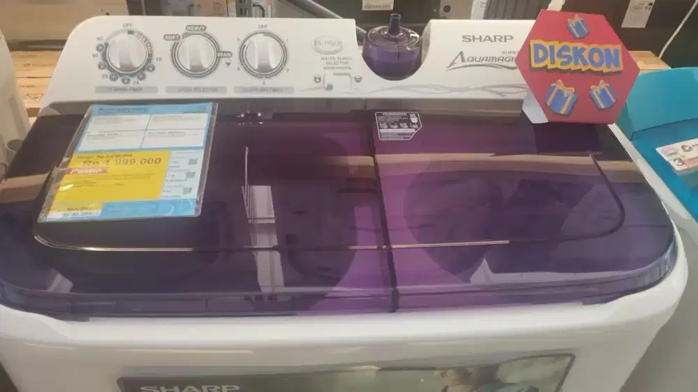 Mesin cuci Sharp 9kg 255 watt