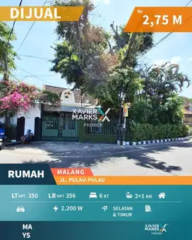 e122 Rumah Hook Lahan Luas Di Tengah Kota Malang