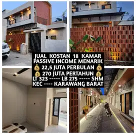 JUAL KOST KOSAN 18 KAMAR DI DALAM PERUMAHAN KARAWANG BARAT