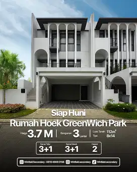Cluster Aether GreenWich Park Posisi Hoek Harga 3,7M (Nego)
