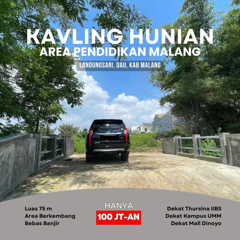 Tanah Dijual Klandungan Malang, Posisi Bagus Dekat UMM 5 Menit