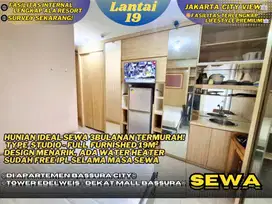 Yuk Sewa Cepat! Studio Full Furnished Termurah Dekat Mall Bassura City