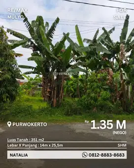 Dijual Tanah Tepi Jalan Purwokerto