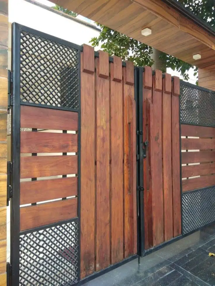 pagar rumah woodplank