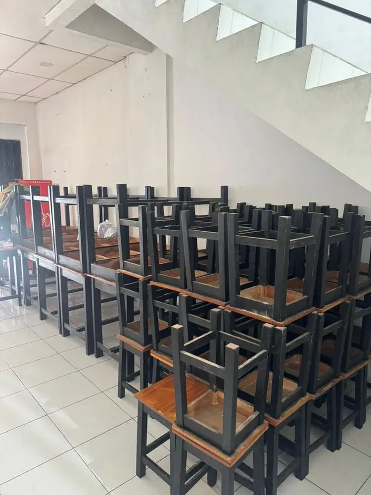 ✨ Paket Meja & Kursi Cafe/Usaha – 14 Meja + 56 Kursi ✨