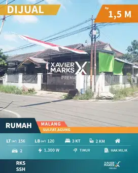 g063 Rumah Posisi Hook Dan Luas Di Sulfat Malang