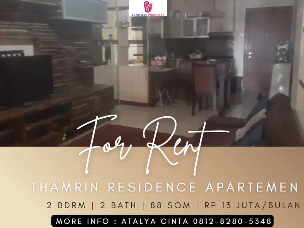 Sewa Apartement Thamrin Residence Condo House Low Floor 2BR Furnished
