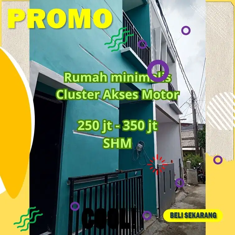Rumah 2 lantai di Jagakarsa Jaksel harga 350 juta SHM akses motor