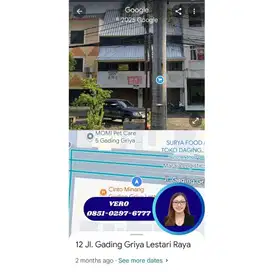 JUAL CEPAT 2 RUKO HANYA 4 M  Gading Griya Lestari  (2 unit gandeng).