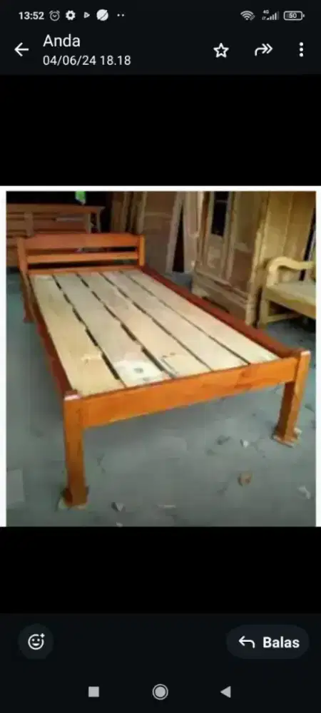 Dipan minimlis kayu