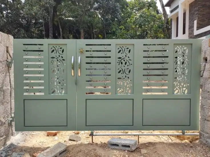 desain pagar laser cutting minimalis