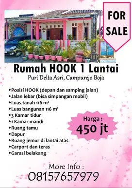 Dijual Cepat BU Rumah Puri Delta Asri Campurejo