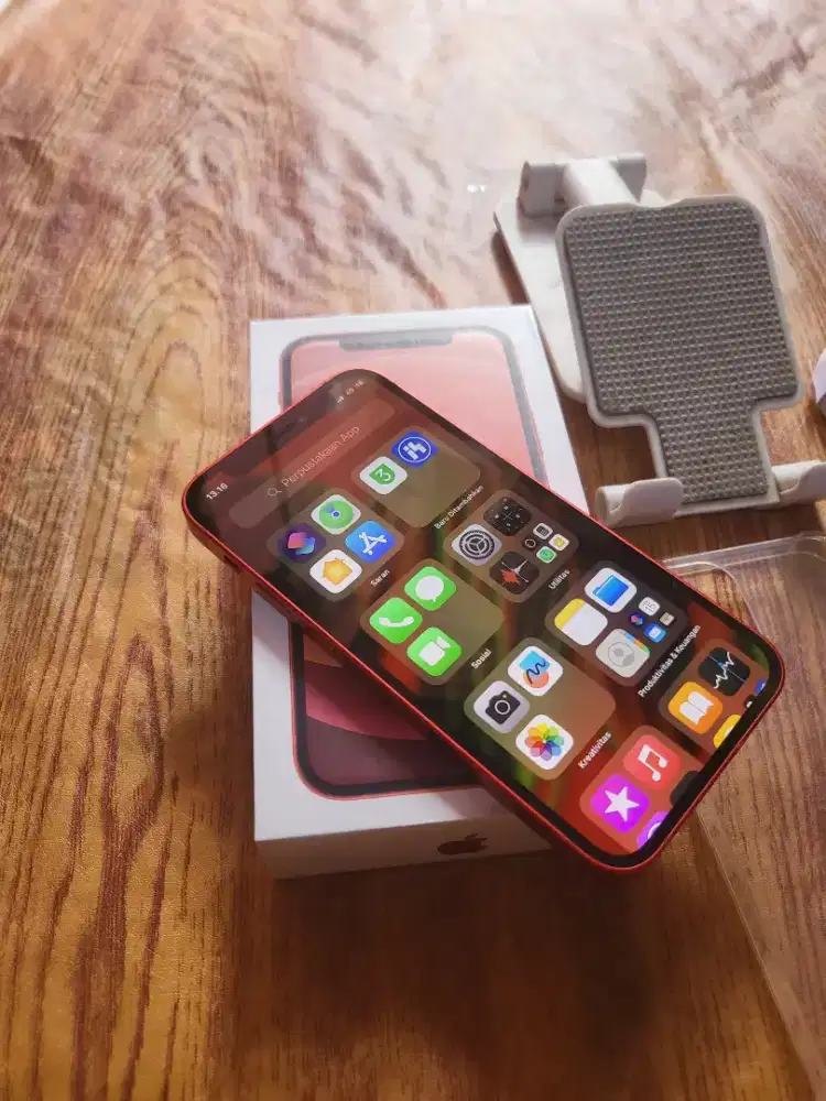 Iphone 12 mini 64gb Red inter all operator fulset mulus normal nominus