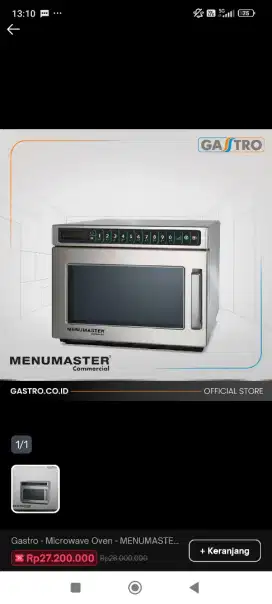 MENUMASTER OVEN MICROWAVE