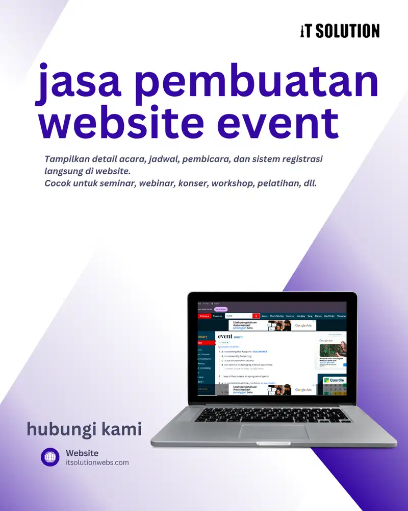 Jasa Pembuatan Website Event Profesional & Bergaransi