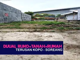 JUAL TANAH BONUS RUKO DAN RUMAH, KOPO, SOREANG, KABUPATEN BANDUNG,