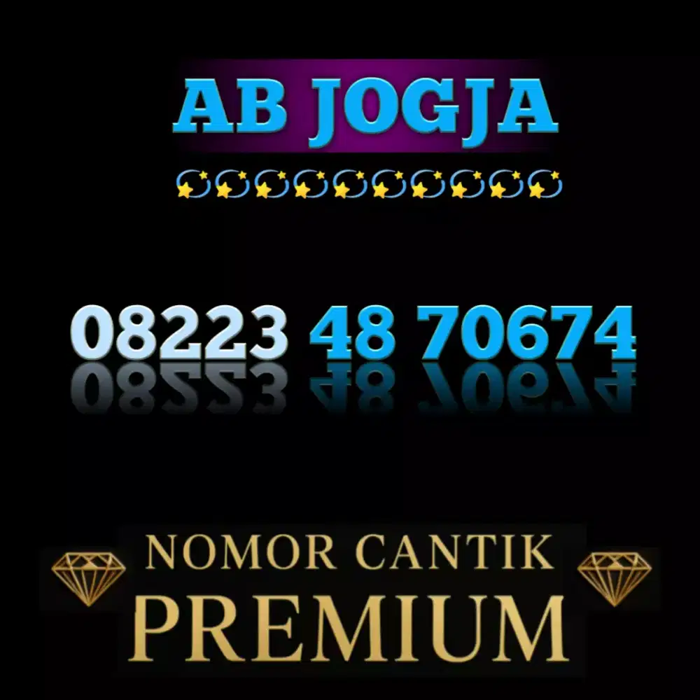 Nomor Cantik Premium Exsclusive Varian Angka Berkarakter AB JOGJA
