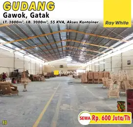 Gudang Disewakan Zona Industri Gatak Sukoharjo,  Siap Pakai