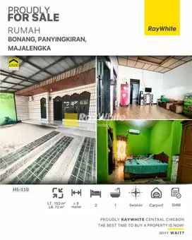 Jual Rumah Hadap Selatan Legalitas SHM di Bonang, Majalengka