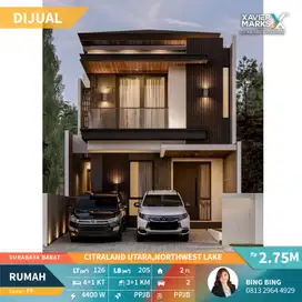 RUMAH BARU GRESS Harga 2Man Citraland Utara, Raya Northwest Lake (BB)