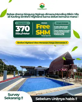 Tanah Kavling View City Light dan Pegunungan di Cariu Jonggol Bogor