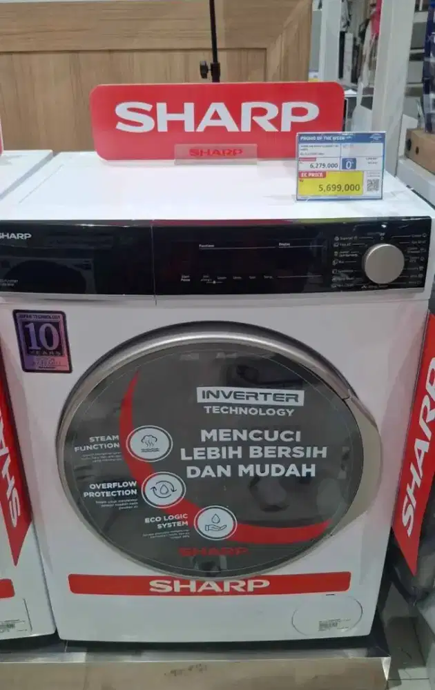 Mesin Cuci Sharp Front Loading 7 KG