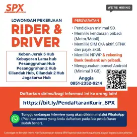 KURIR DELIVERY SPX JAKARTA SELATAN